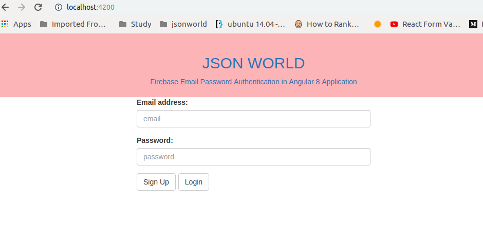 Angular Firebase User Auth Email