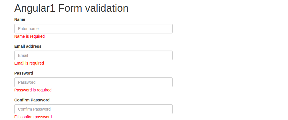 Form validation in angularjs