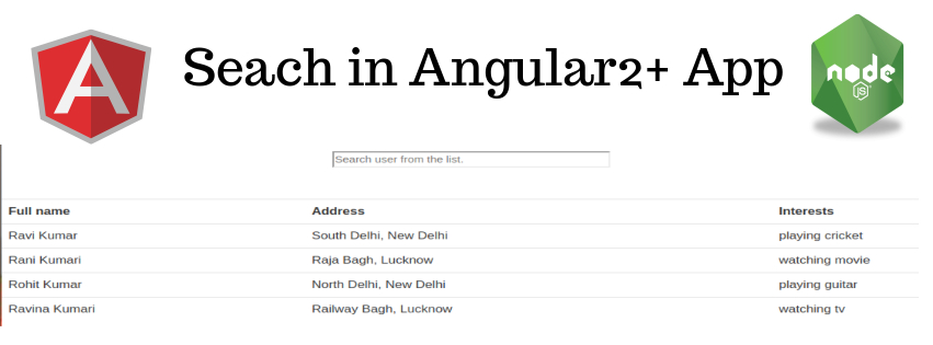 Create a Search Pipe to Dynamically Filter data with Angular