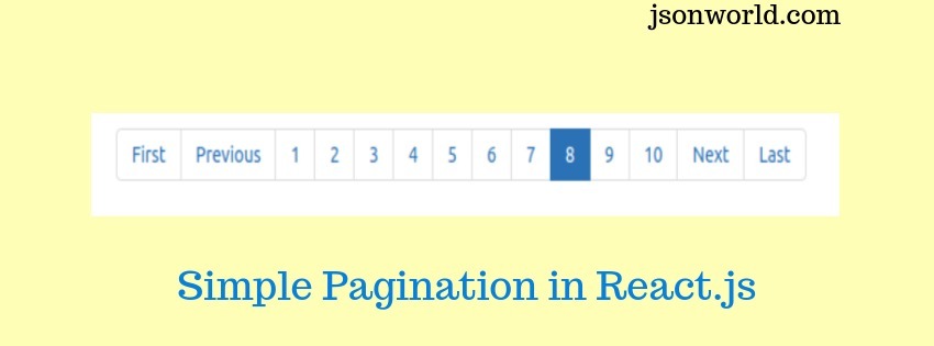 Simple Pagination in React.js App