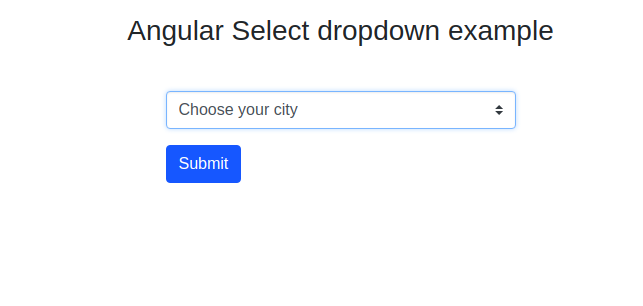angular select dropdown