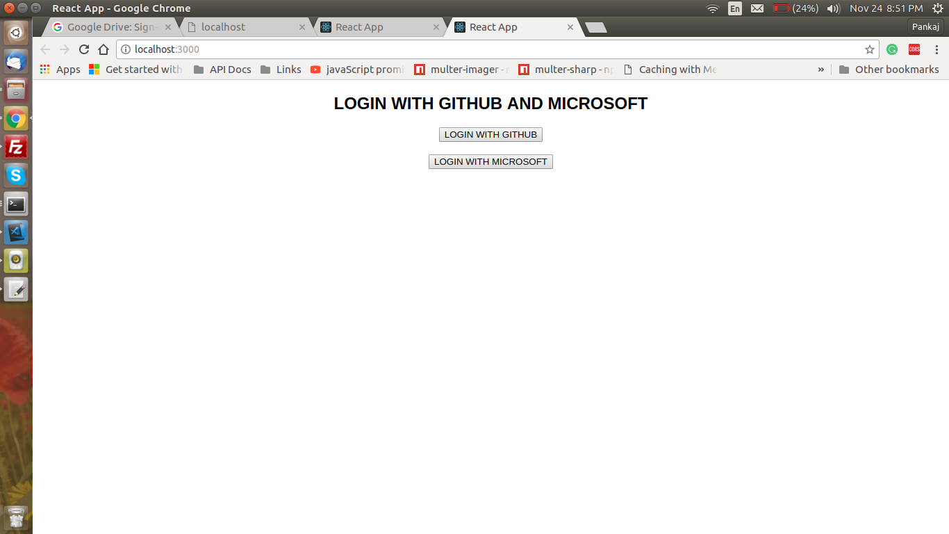 login with github