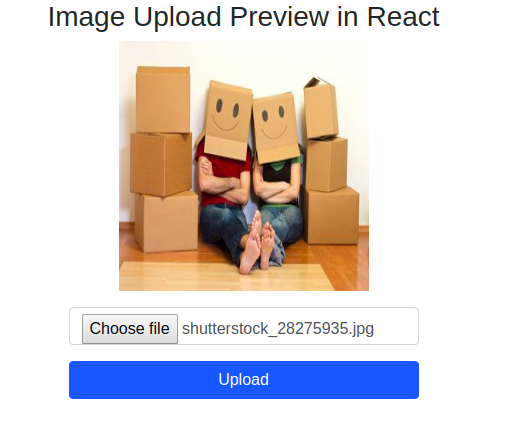 single image upload preview